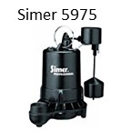 Simer 5975 Submersible-sump-pump-with Tether-Float